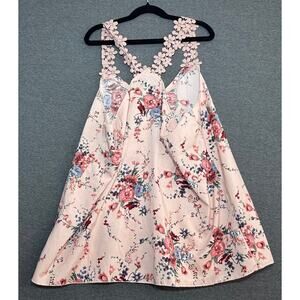 Emery Rose | Women's Floral Lightweight Tank Top Blouse | Large